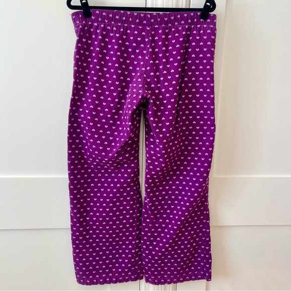Old Navy Intimates Heart Print Sleep Pajama Pants Purple Sz M - Picture 7 of 16